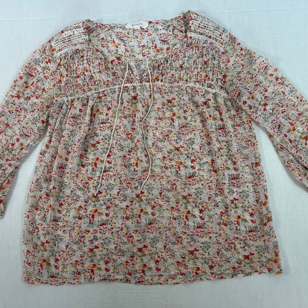 Two By Vince Camuto Womens 3/4 Sleeve Blouse Size M